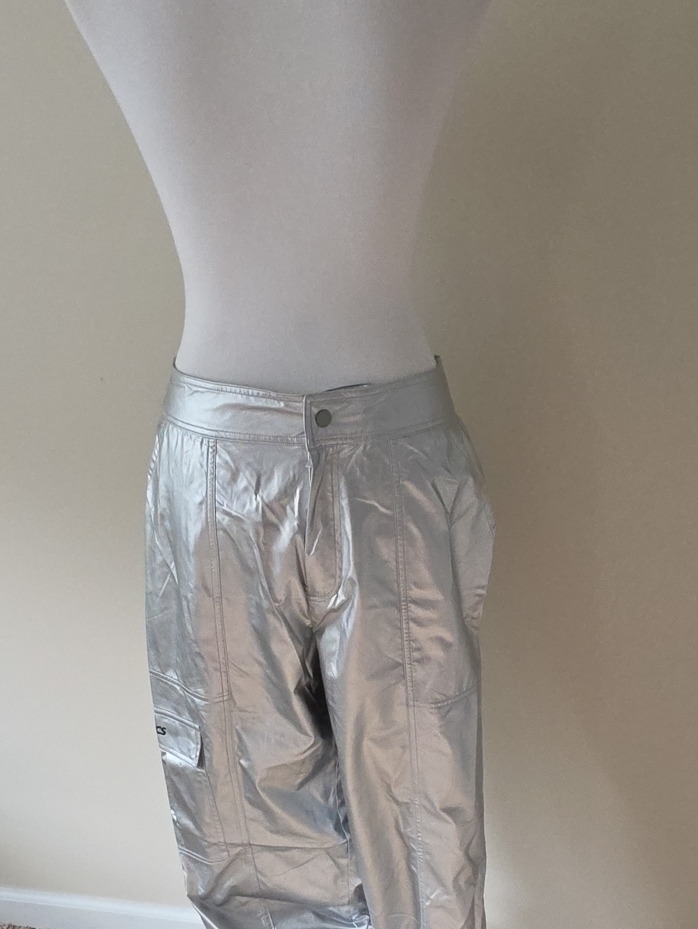 Fabletics Cargo Jogger  Tall  Shiny Silver Track Pants